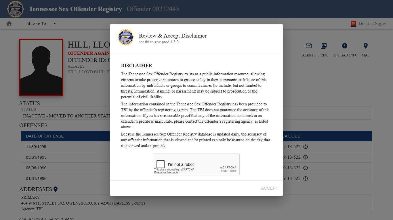 Sex Offender Registry