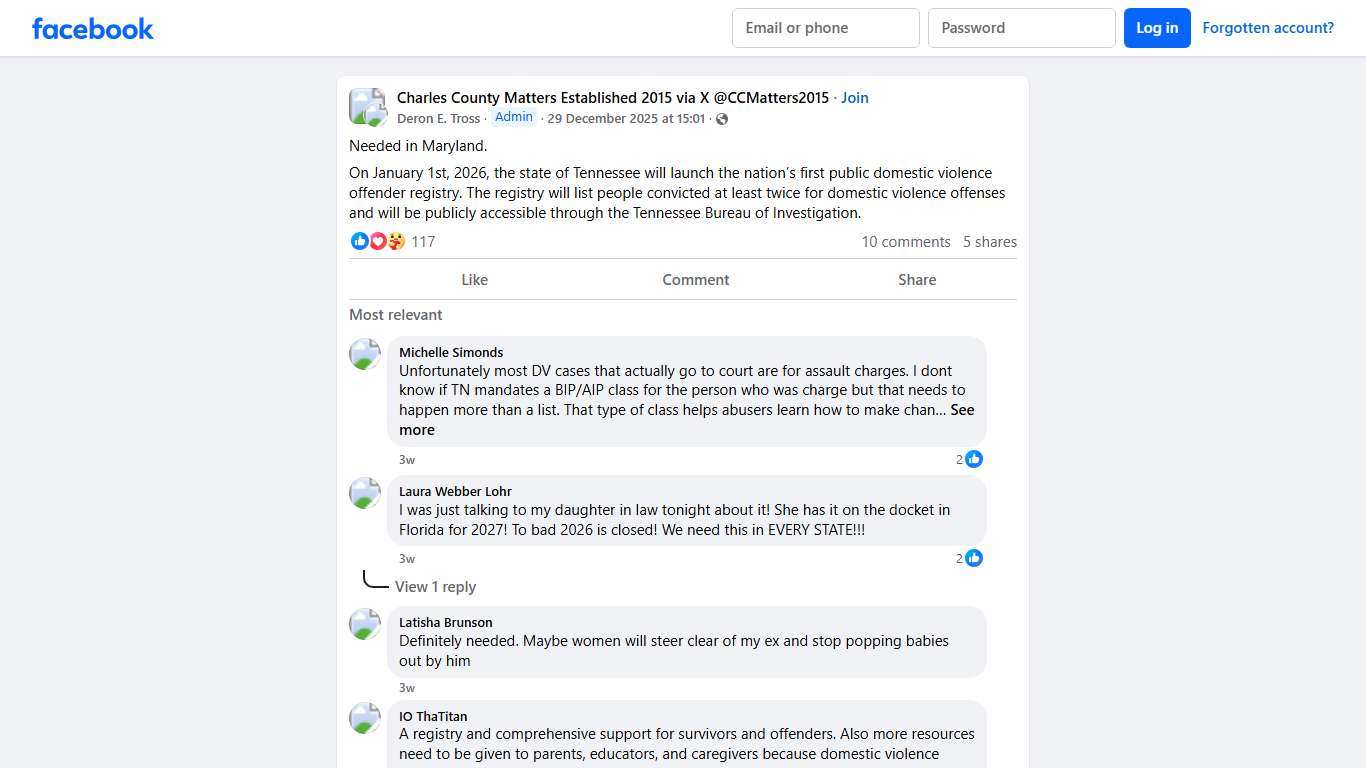 Charles County Matters Established 2015 via X @CCMatters2015 | Needed in Maryland | Facebook